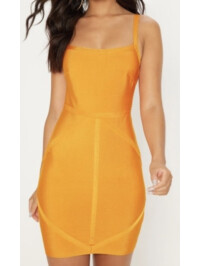 ROCHIE BODYCON PORTOCALIU 