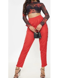 Bluza cu mânecă lungă din plasă cu imprimeu cu dragon roșu