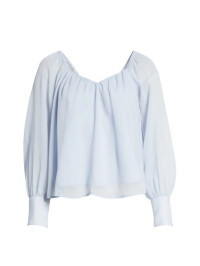 BLUZA DIN VOAL ALBASTRU 