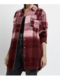 CĂMAȘĂ CU CAROURI ROZ OMBRE 