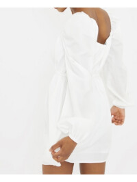 ROCHIE SMOCK PETITE ALBĂ 