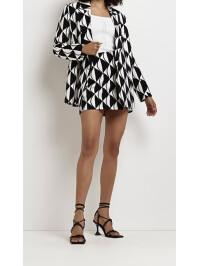 SACOU GEOMETRIC ALB & NEGRU