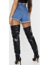 PANTALONI SCURȚI DECUPAȚI 