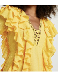 BLUZA GALBENA DIN VOAL