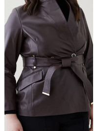 SACOU SCURT DIN PIELE NATURALA