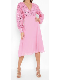 Rochie roz cu paiete