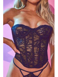 CORSET LENJERIE NEAGRĂ