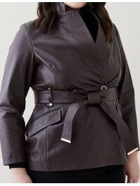 SACOU SCURT DIN PIELE NATURALA