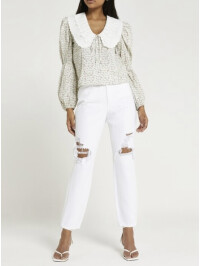 CĂMAȘĂ CU GULER DIN DANTELĂ