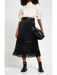 FUSTA PLISATA CU DANTELA