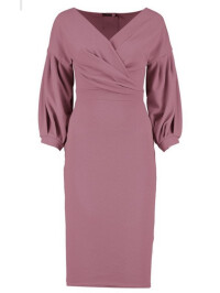 Rochie midi cu umeri scoși