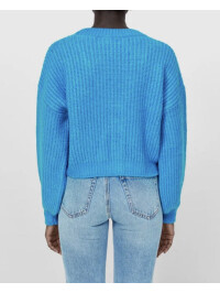 CARDIGAN SCURT ALBASTRU