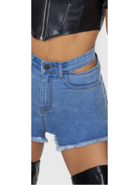 PANTALONI SCURȚI DECUPAȚI 