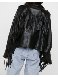 Jacheta moto cu franjuri Nasty Gal