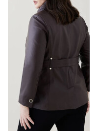 SACOU SCURT DIN PIELE NATURALA