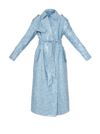 TRENCH ALBASTRU CROC