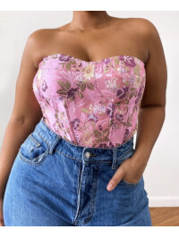 PLUS CORSET ROZ SATIN 