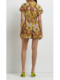 SALOPETĂ SCURTĂ STIL CĂMAȘĂ IMPRIMEU PAISLEY