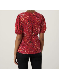 Bluză petrecută cu imprimeu animal