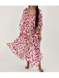 Kaftan maxi cu imprimeu Ikat-Monsoon-Multicolor-L