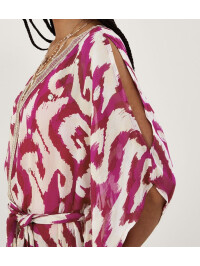 Kaftan maxi cu imprimeu Ikat