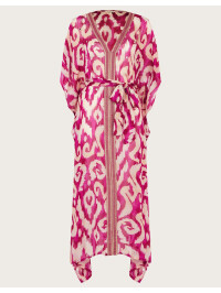 Kaftan maxi cu imprimeu Ikat