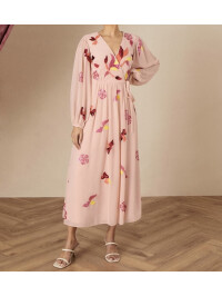 Rochie Jenny din poliester reciclat-Monsoon-Crem-36