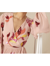 Rochie Jenny din poliester reciclat-Monsoon-Crem-36