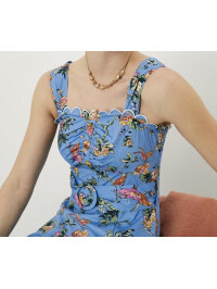 Rochie Pushka cu curea din popelin din bumbac