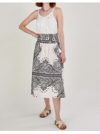 Fusta poplin ivory-Crem-38