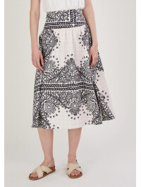 Fusta poplin ivory-Crem-38