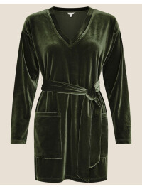 Top din catifea verde cu cordon