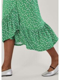 Rochie petrecută Hattie cu buline-Verde-XL