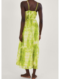 Rochie verde Dalila cu imprimeu tie-dye