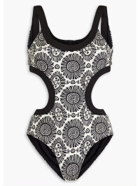 Costum de baie „Sarah” cu decupaje și imprimeu modern