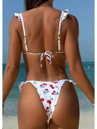 Costum de baie Cherry -Alb-XS