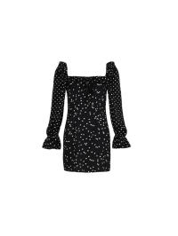 Rochie cu buline cu decolteu pătrat