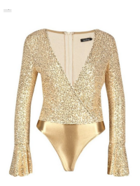 BODY CU PAIETE CU VOLANE