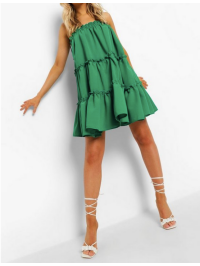 ROCHIE CU BRETELE CU VOLANE