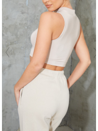 CROP TOP RACER CU GÂT ÎNALT 