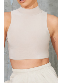 CROP TOP RACER CU GÂT ÎNALT 