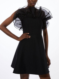 ROCHIE MINI CU DETALIU CU VOLAN DIN ORGANZA CU BANDAJ