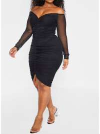 ROCHIE CU MÂNECI TRANSPARENTE 