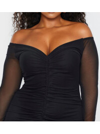 ROCHIE CU MÂNECI TRANSPARENTE 