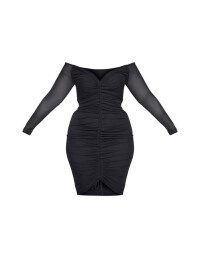 ROCHIE CU MÂNECI TRANSPARENTE 