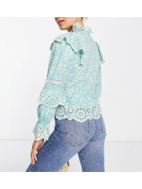 BLUZĂ CU VOLANE FLORAL