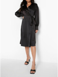 ROCHIE MIDI DIN SATIN CU GULER