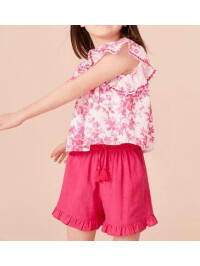 SET BLUZA SI PANTALONI SCURTI-8 ani 