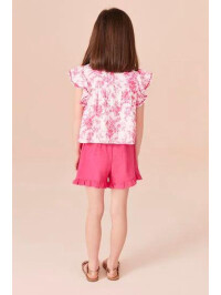 SET BLUZA SI PANTALONI SCURTI-8 ani 