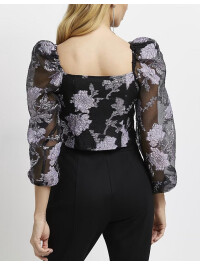 BLUZA CU MANECI TRANSPARENTE